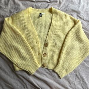 Yellow Button up Cardigan